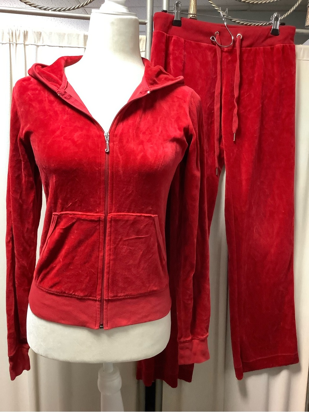 Juicy Couture Y2K Velour Zip-Up Hoodie S Pants 30 x 29 PM